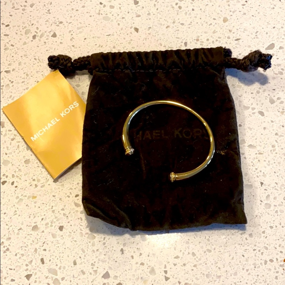 MICHAEL KORS 14K Gold-Plated Sterling Studded Cuff